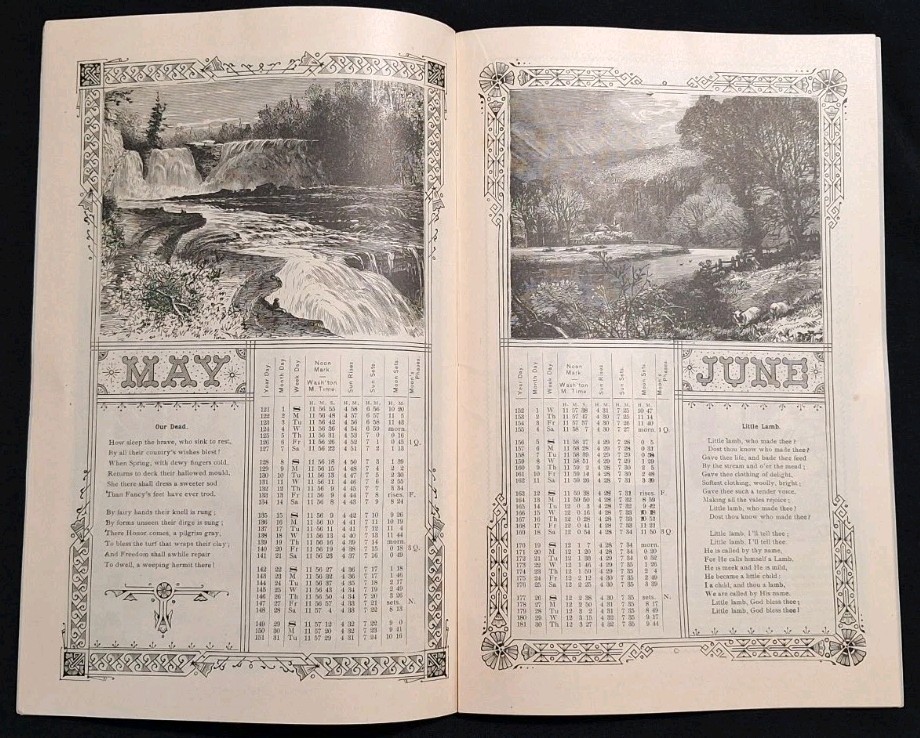 1881 Illustrated HOME ALMANAC Home Insurance Company GOSHEN N.Y. *MINT CONDITION