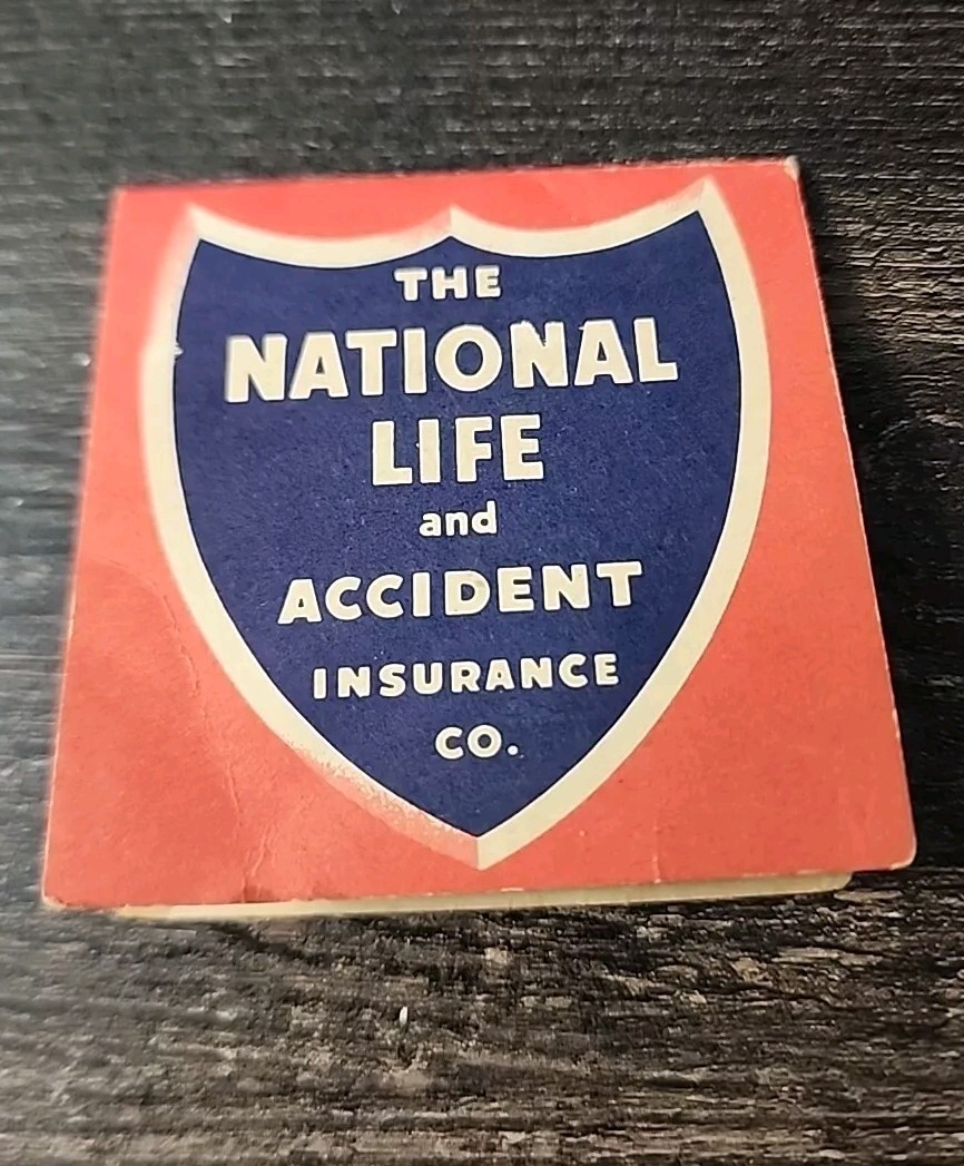 Vintage National Life & Accident Company Matchbook Style Needle Kit