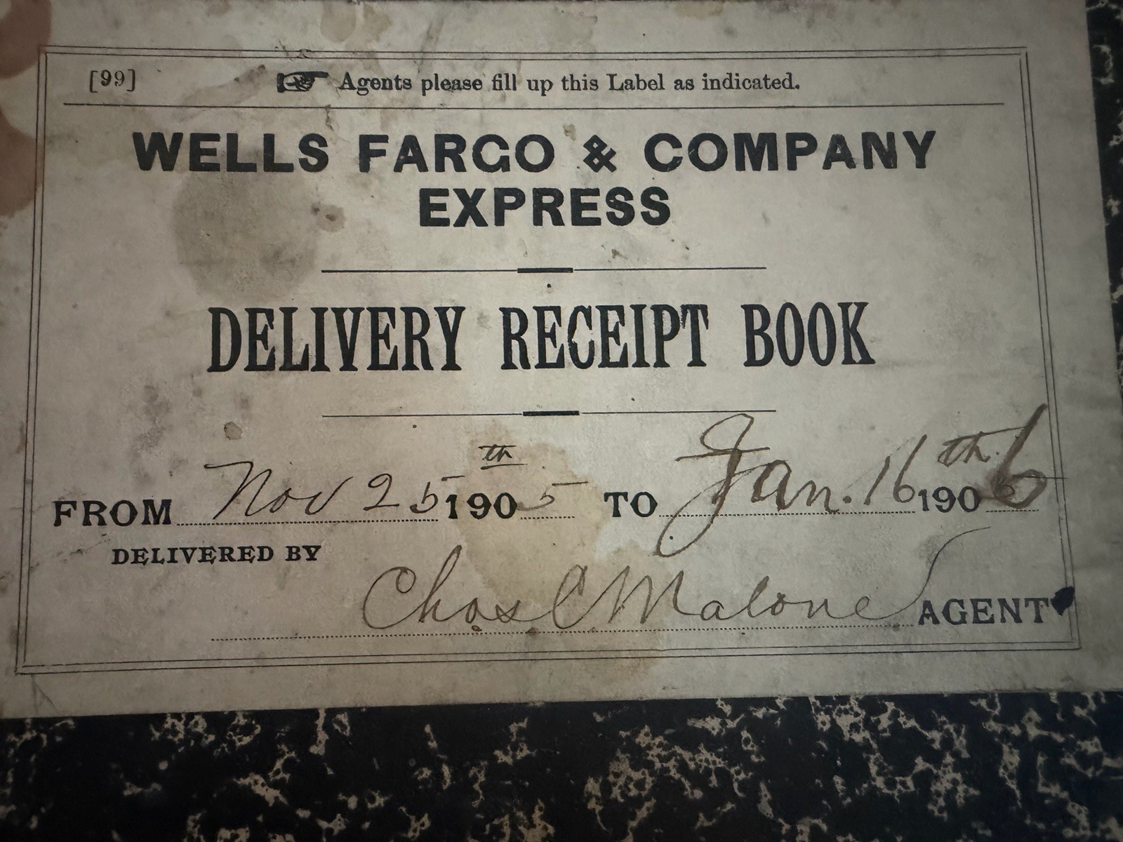 Antique Wells Fargo & Company Express Log Books
