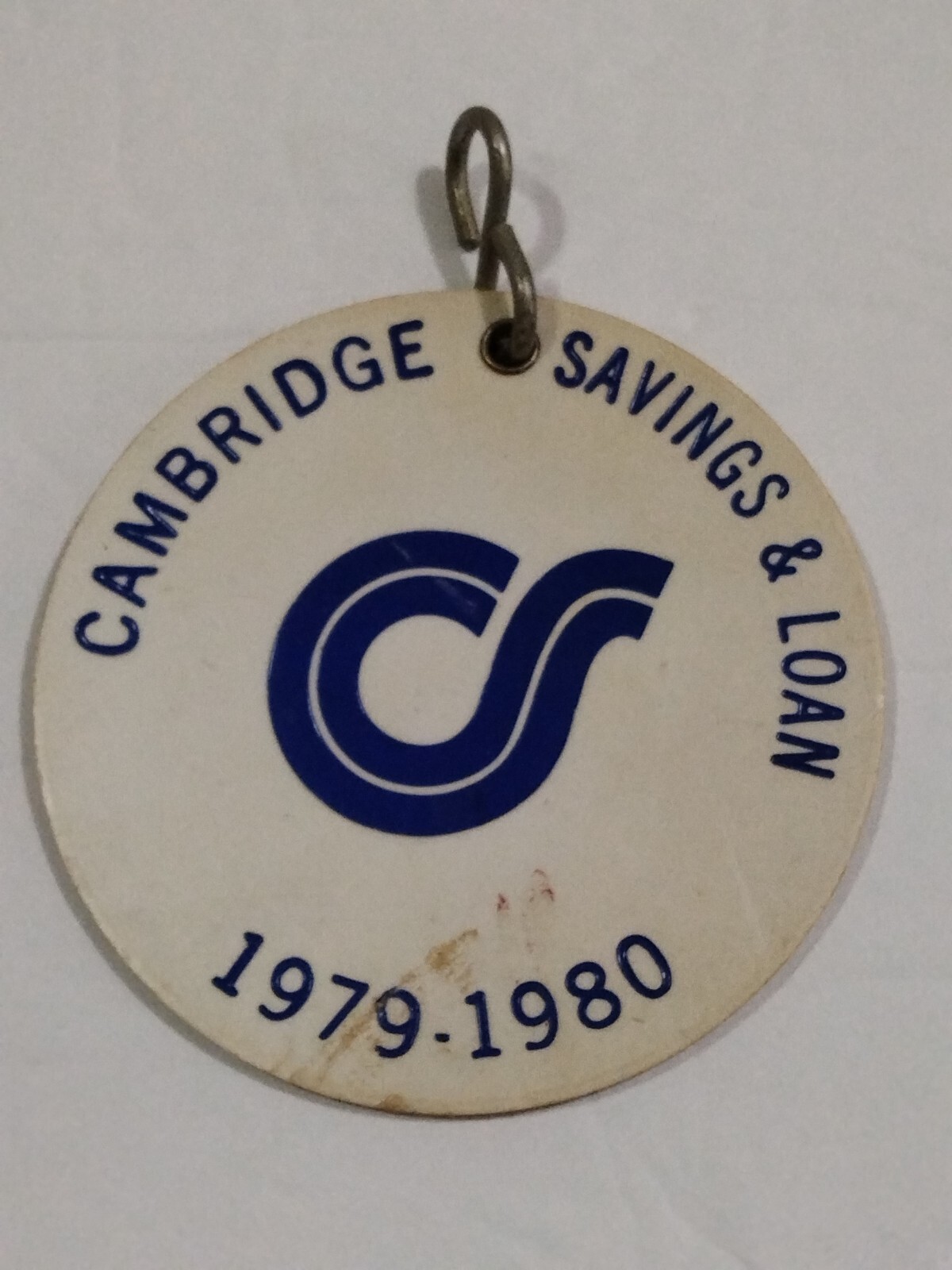 Cambridge Savings & Loan Bank Drop In Mailbox Vintage Keychain Key Ring