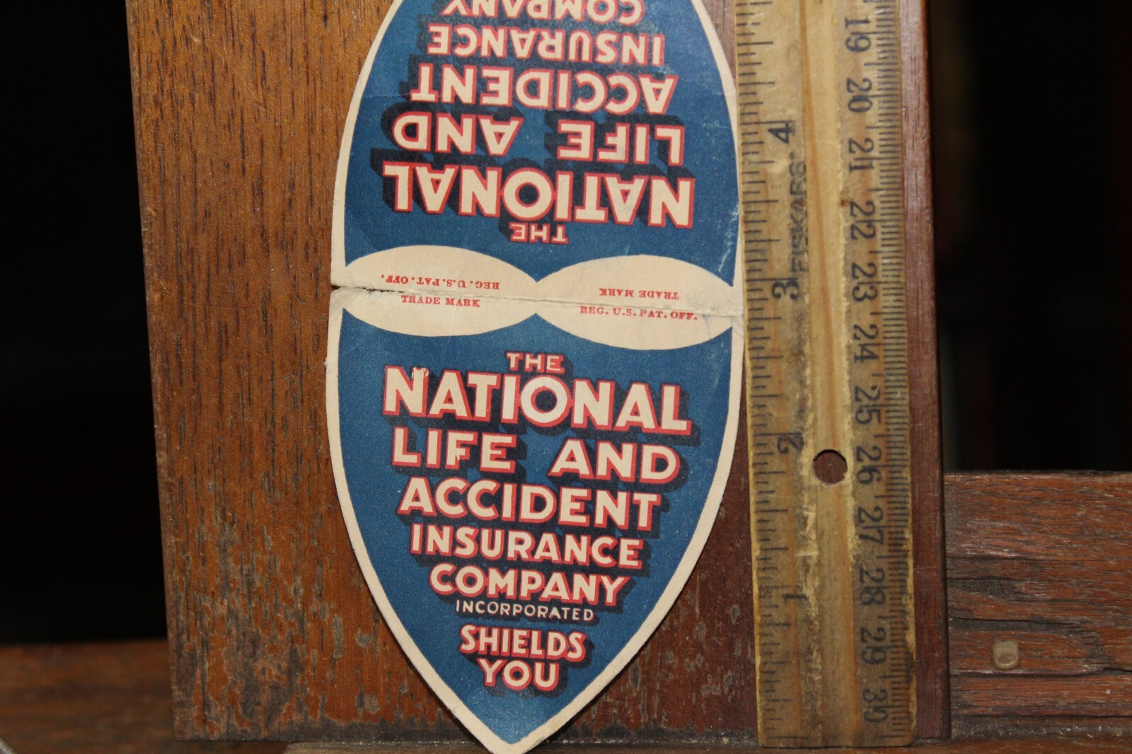 Antique National Life Accident Insurance Promo Sharp’s Needles Grand Ole Opry