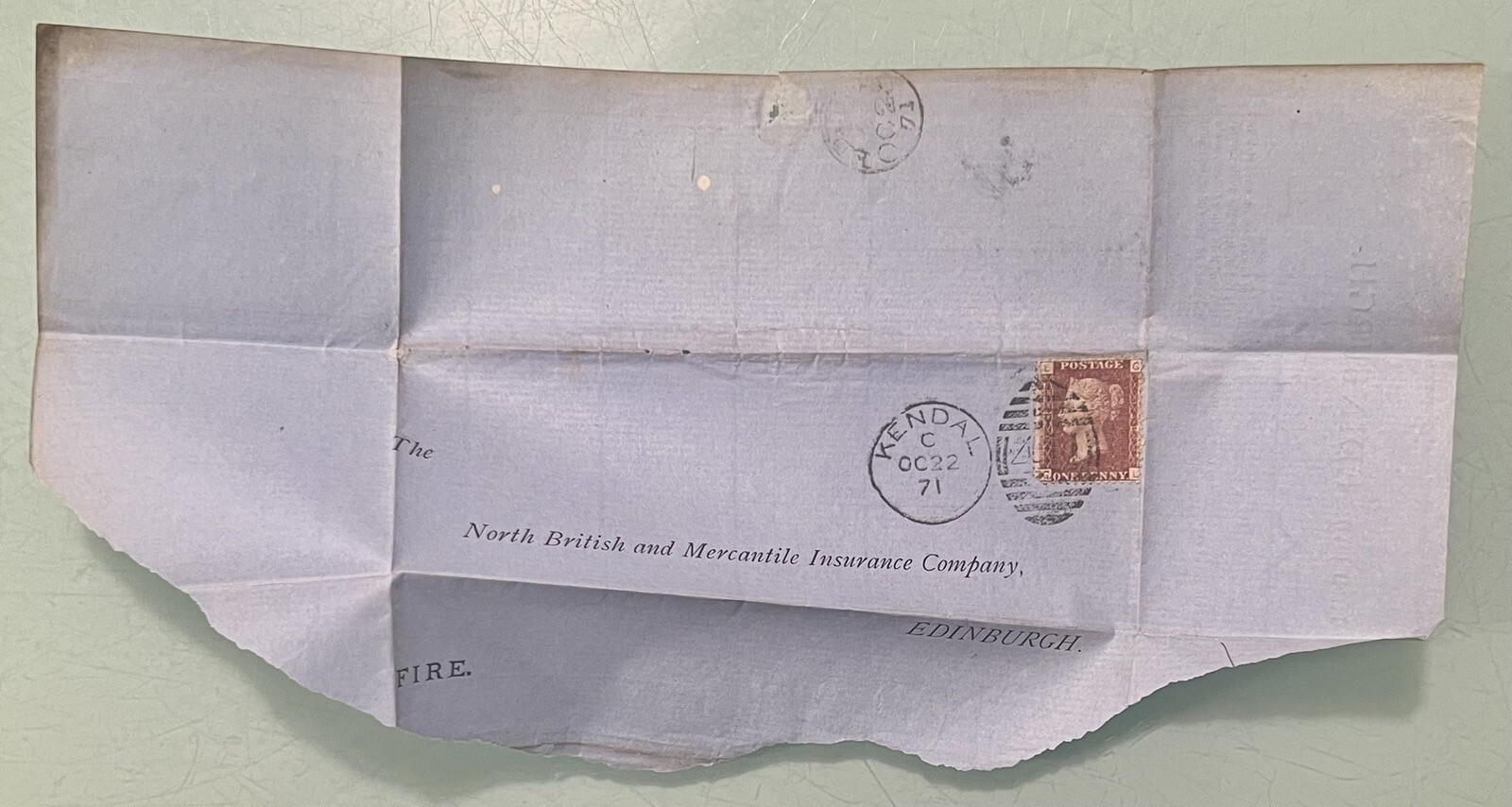 Lot of 8 NORTH BRITISH & MERCANTILE INSURANCE COMPANY 1870’s Letter Sheet Covers