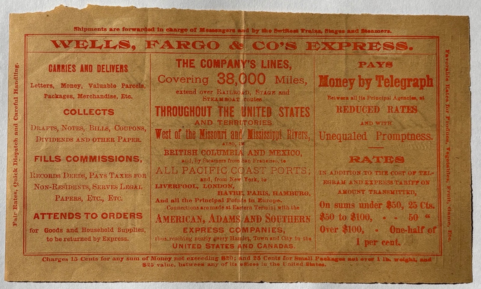 1887 Nevada City Ca Wells Fargo Money Receipt From Assayer J Ott $600 Silver Bar
