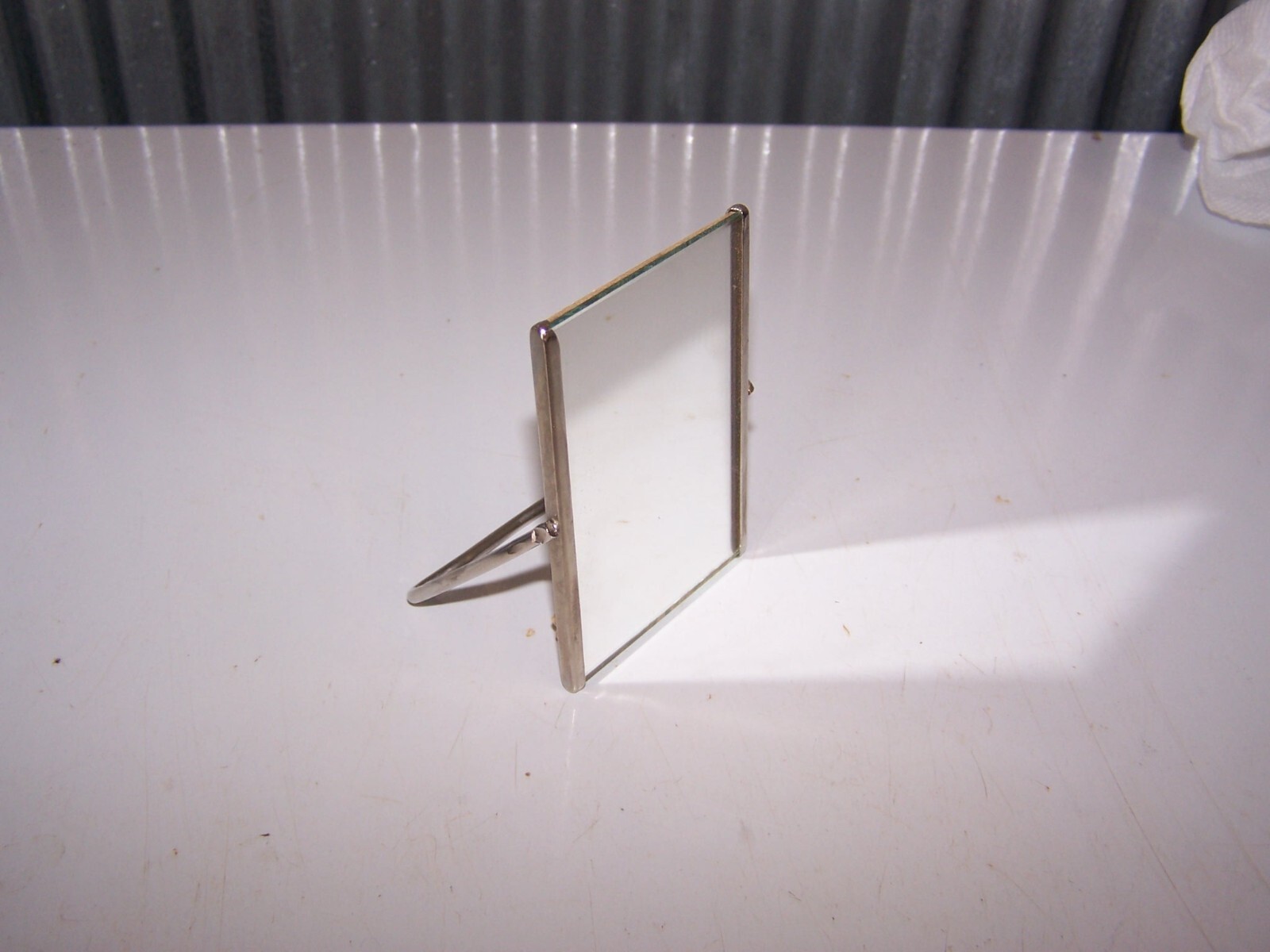 1973 TROY SECURITY BANK Small Mirror / Calendar with Stand TROY ILLINOIS