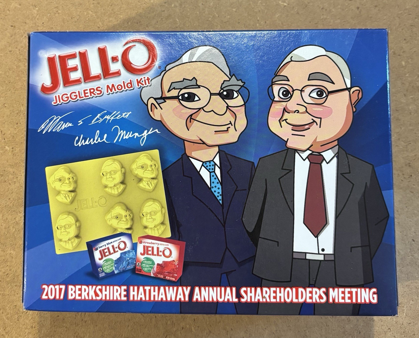 Warren Buffett Jell-O Mold Berkshire Hathaway Exclusive 2017 Omaha Rare Charlie