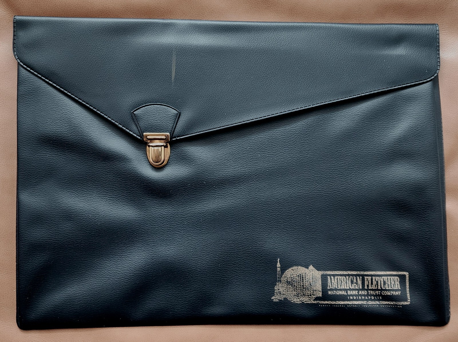 Vintage American Fletcher National Bank Indianapolis Vinyl Document Holder