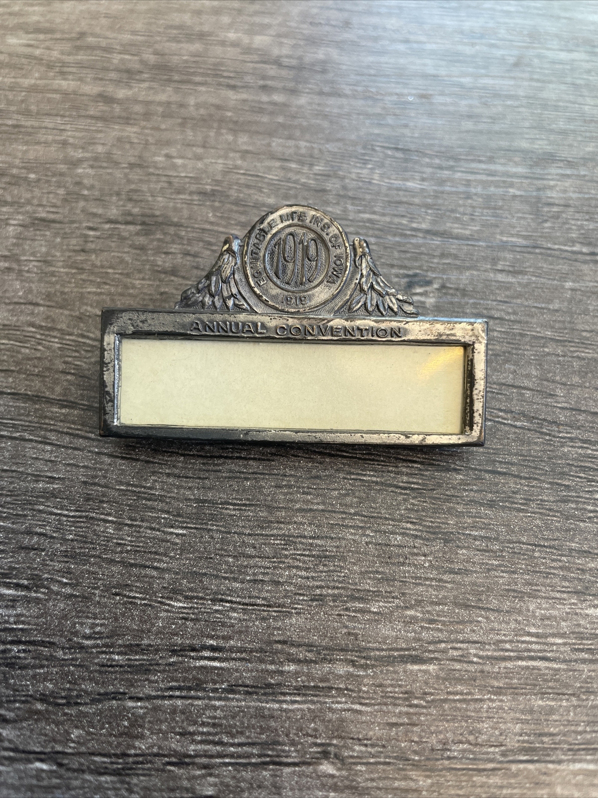 Vintage 1919 Equitable Life Insurance Of Iowa Annual Convention Pin Tag