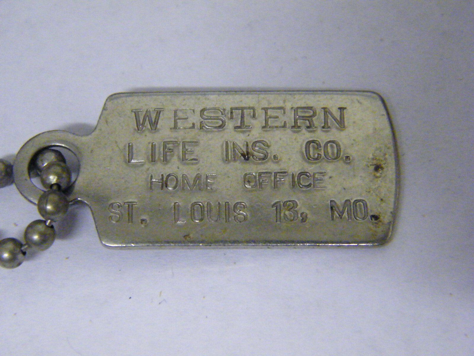 Vintage 1940’s-50’s Western Life Insurance St. Louis, MO Keychain