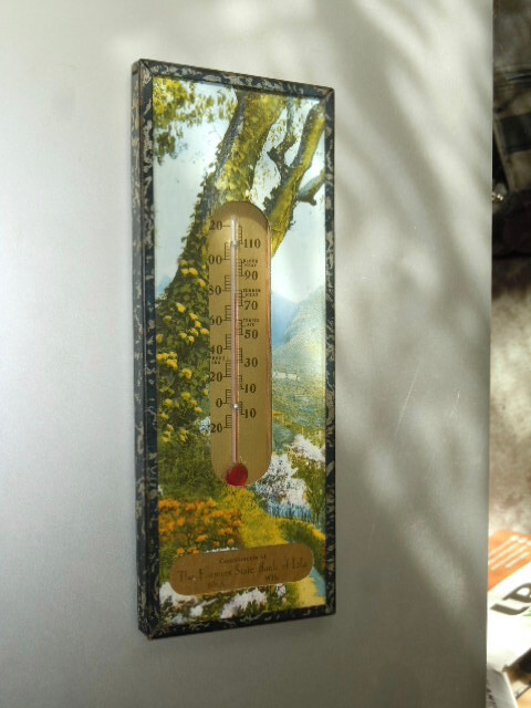 Vintage Advertising Thermometer Farmers State Bank Iola Wisconsin