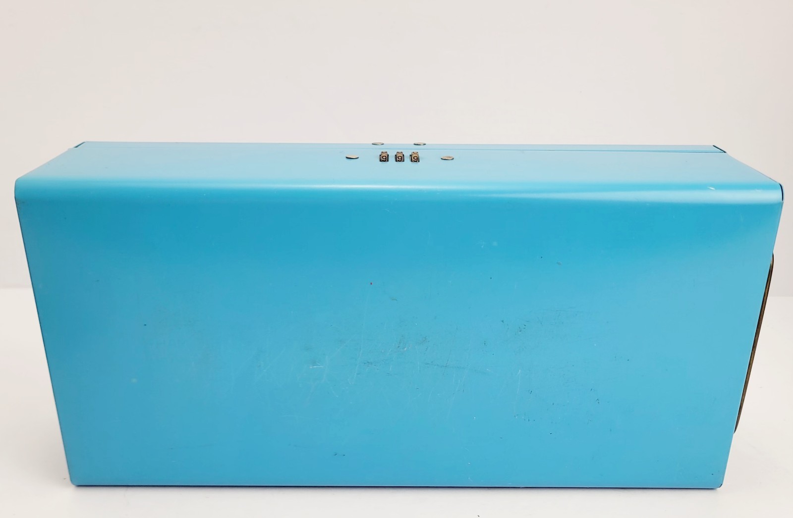 Vintage New York Life Metal Durham Policy Box W/ Combination Lock & Handle