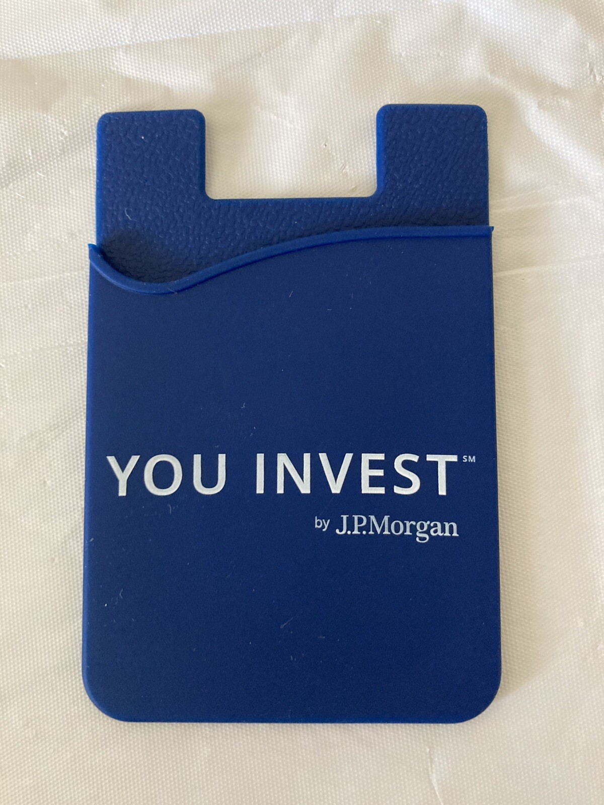 New Blue JP MORGAN Collectible Silicone Smartphone Adhesive Cardholder
