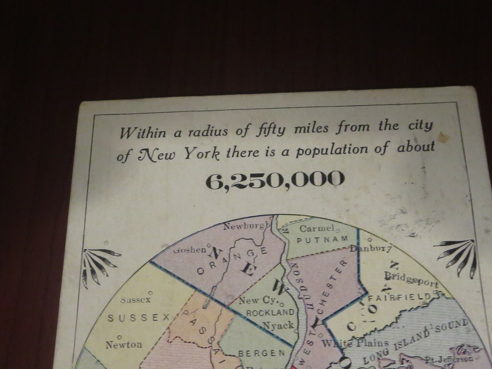 Prudential Insurance Company Radius of 50 miles- circa 1900
