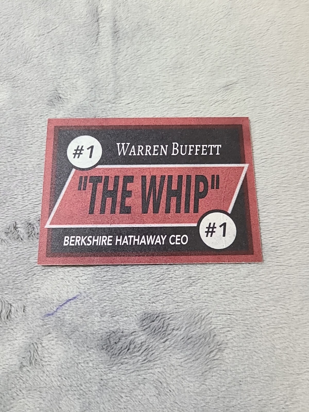 Warren Buffett “The Whip” Card Royals Omaha, Ne Berkshire