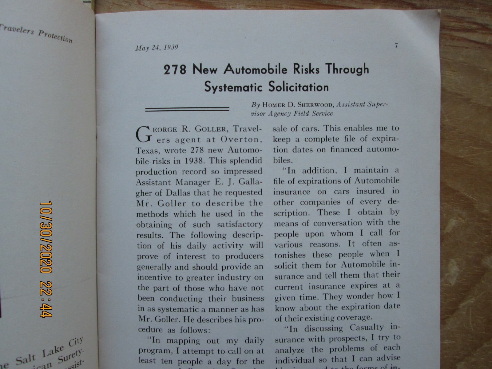 The Travelers Protection and Agents’ Record may 24 1939 mag