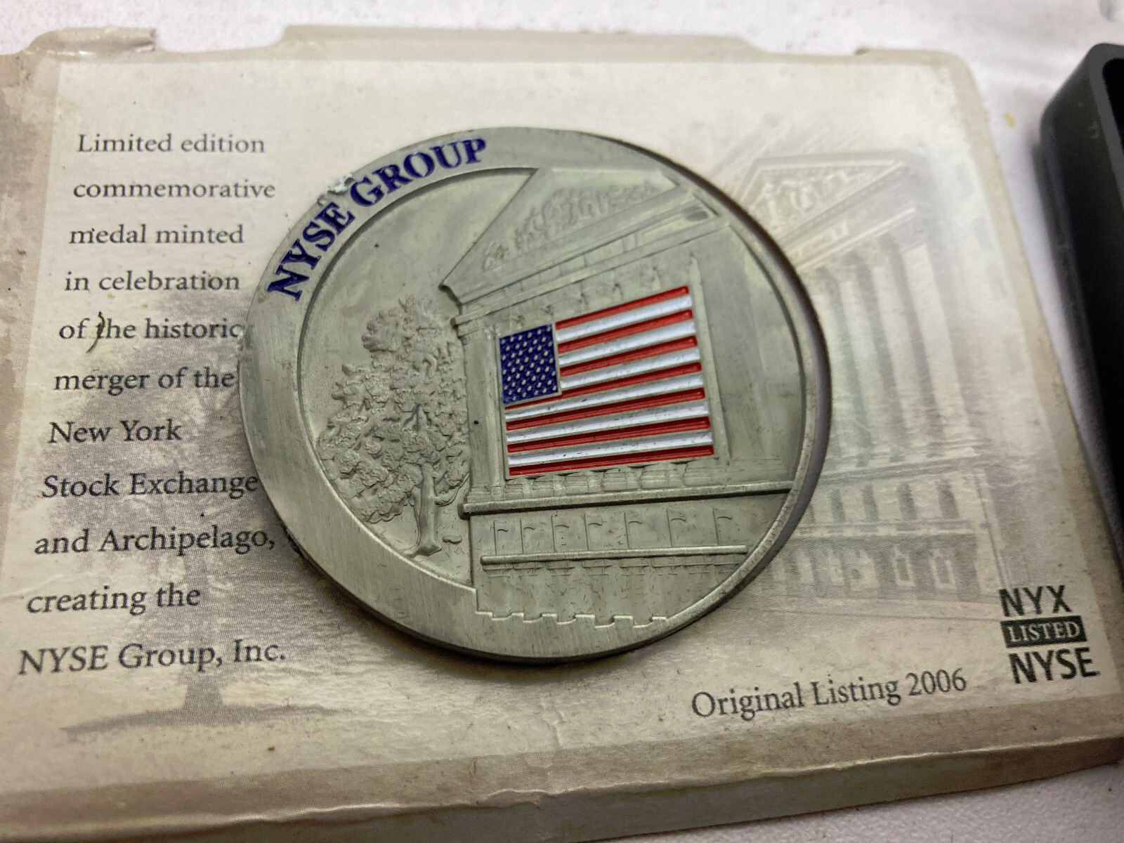 NYX Listed NYSE Group The New York Stock Exchange Original Listing 2006 Medal