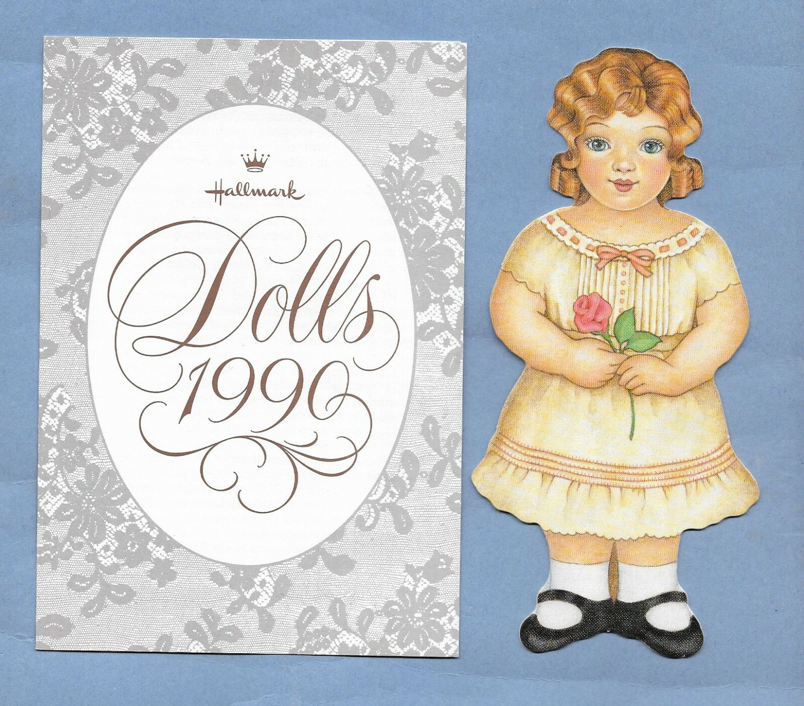 VINTAGE 1990 HALLMARK PAPERDOLL 6 1/4″ tall WITH BOOKLET CLEAN NEW OLD STOCK