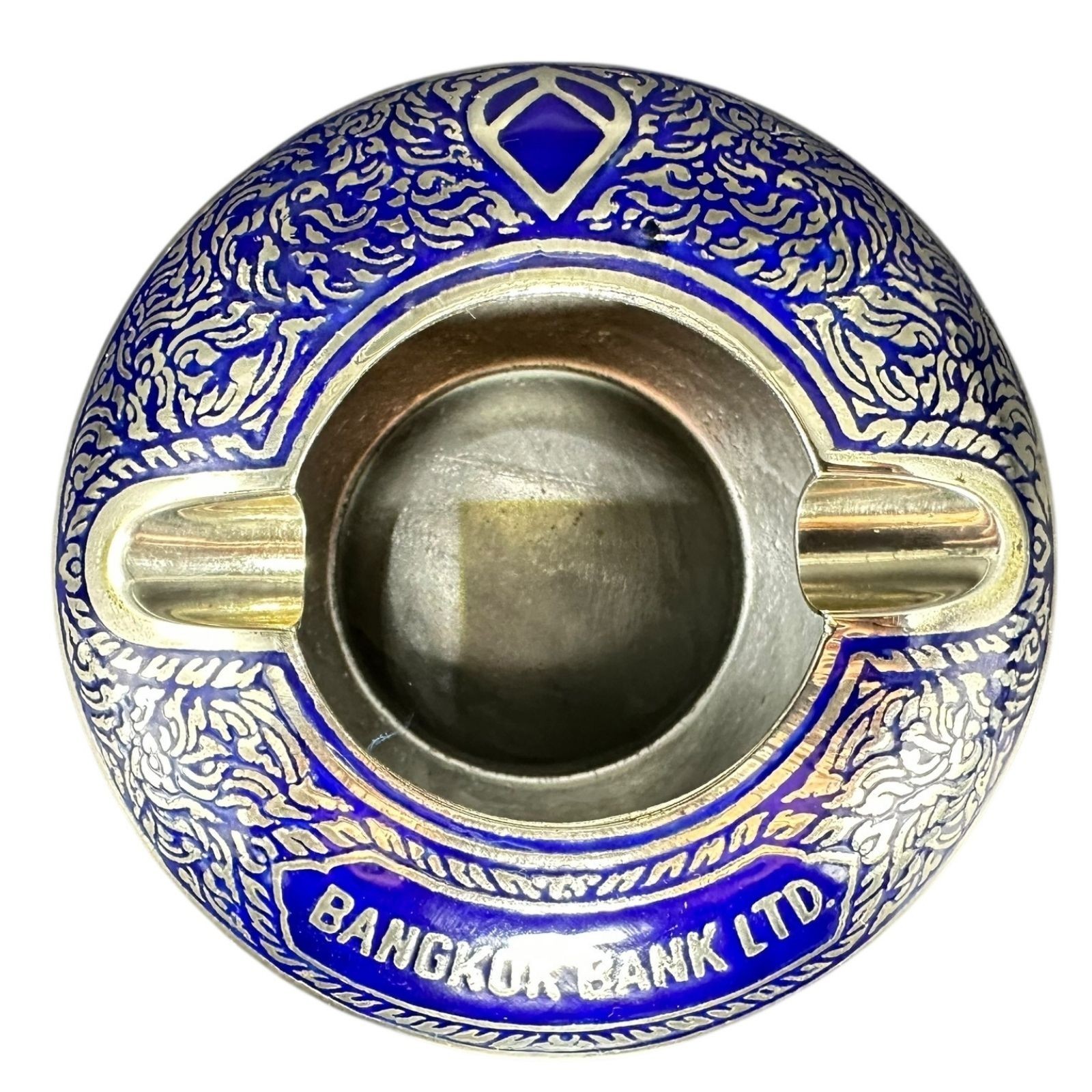1983 Bangkok Bank Tokyo Opening Enamel Ashtray Rare Thai Corporate Memorabilia
