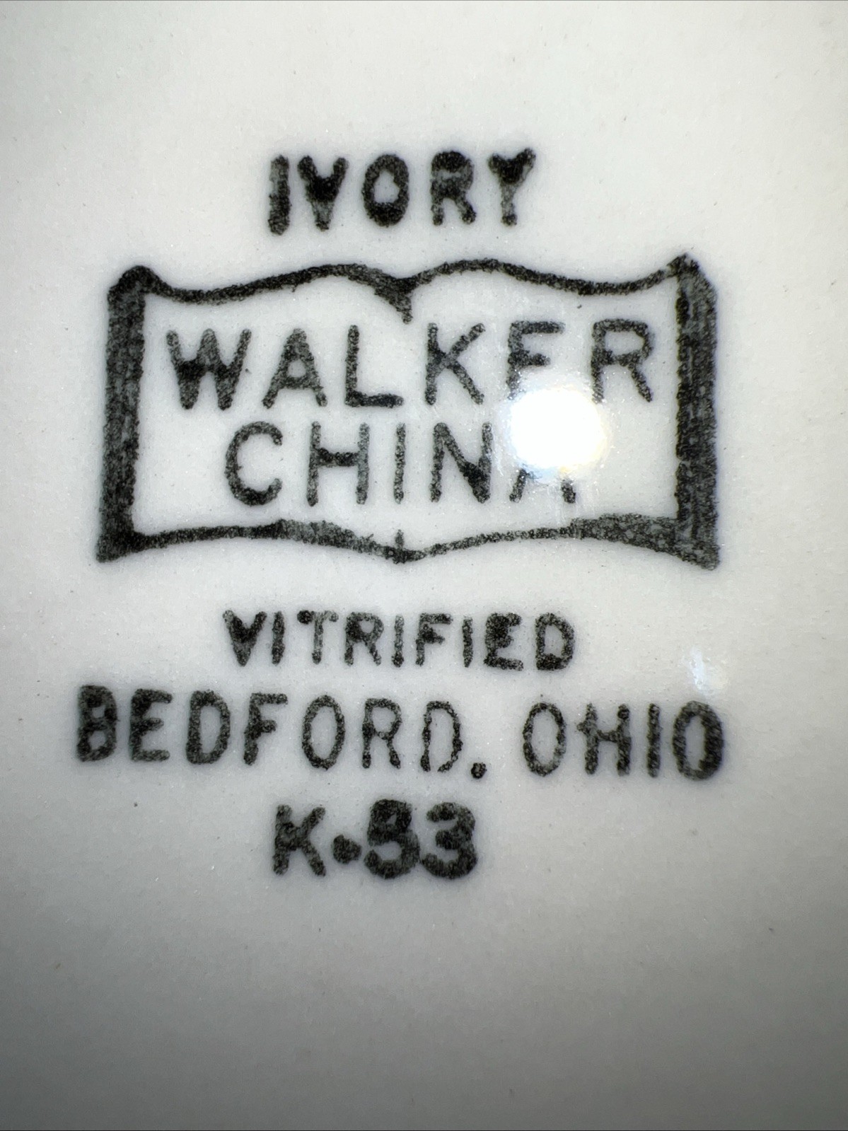 Vintage Walker Vitrified China First National Bank of Akron Coin Dish “K-53”