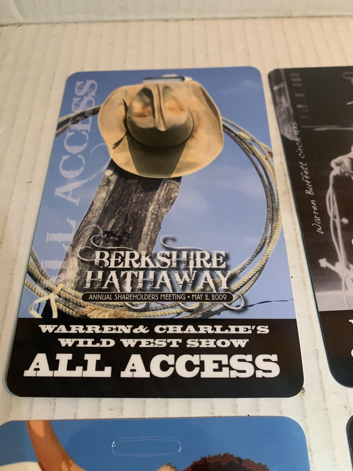 Lot of 4 2009 Backstage Pass Berkshire Hathaway Annual Investor Meeting