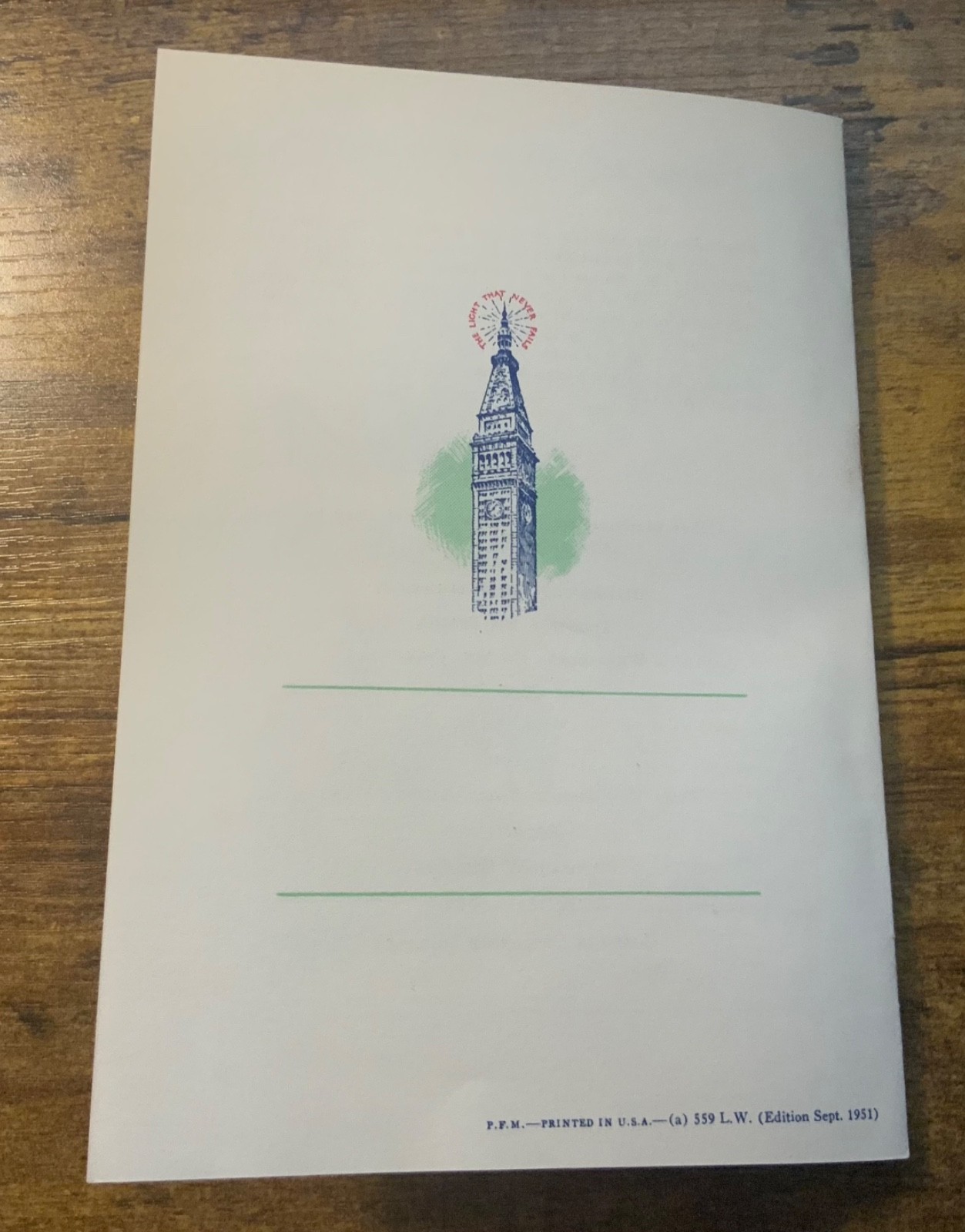 Vintage 1951 Feeling Tiptop? Booklet Metropolitan Life Insurance Co.
