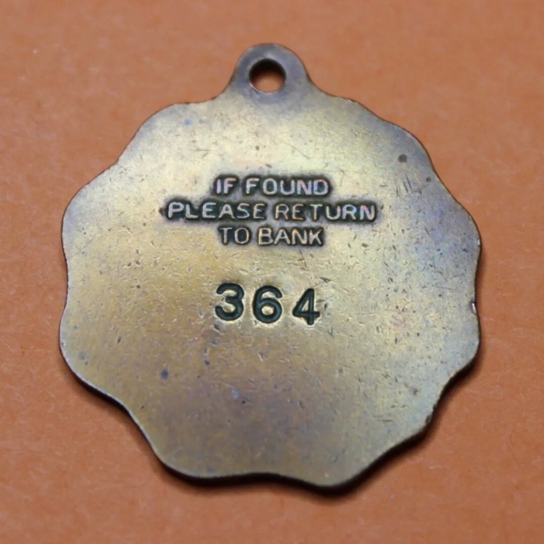 1958 Bank Key Return Tag/ Token, First Nat’l Bank, Washington, KS. 75th Anniv.