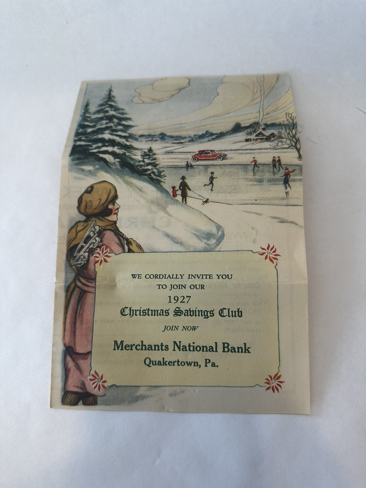 Invitation to Join 1927 Christmas Savings Club Merchants National Bank