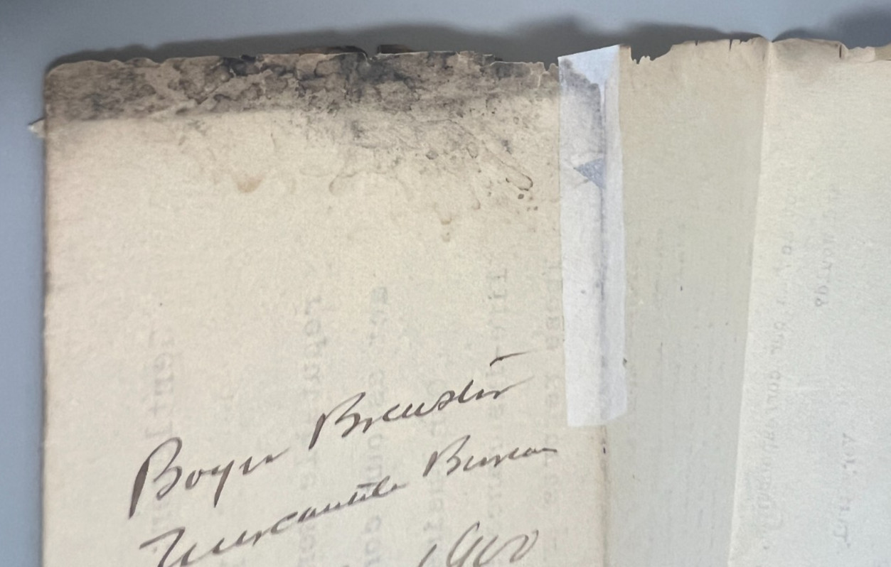 1900 Boyster Brewster Mercantile Bureau Life Insurance Investigations Proposal