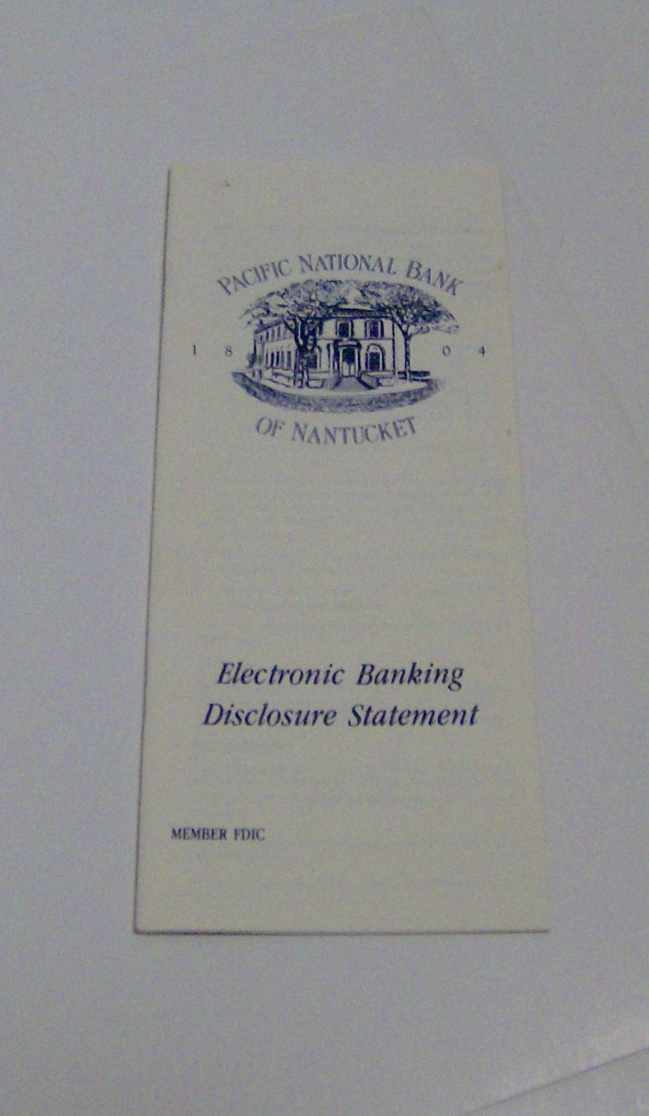 vintage 1980s Pacific National Bank NANTUCKET banking brochure lot Massachusetts