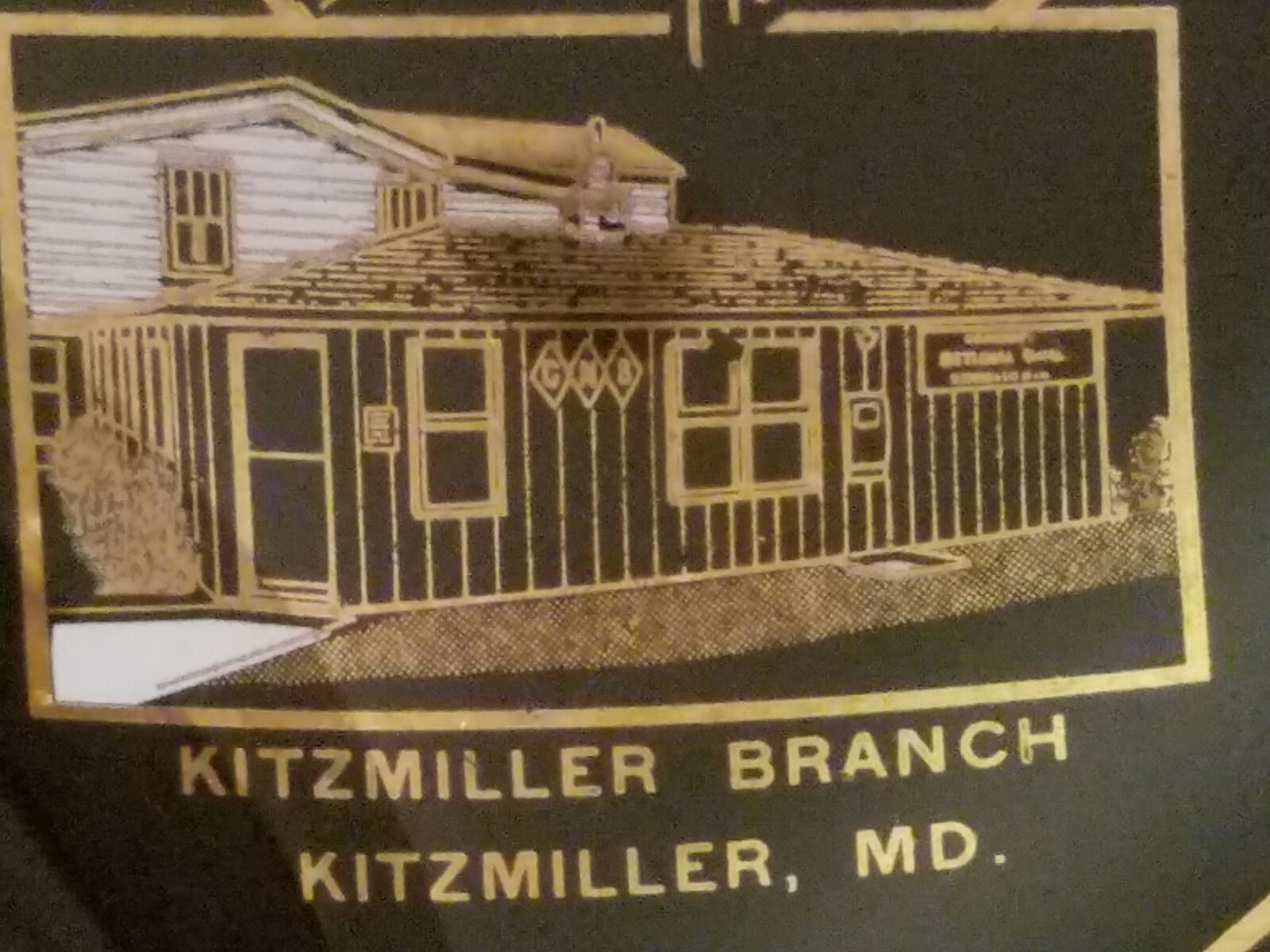 GARRETT NATIONAL BANK ASHTRAY DISH VINTAGE SMOKED GLASS ACCIDENT KITZMILLER