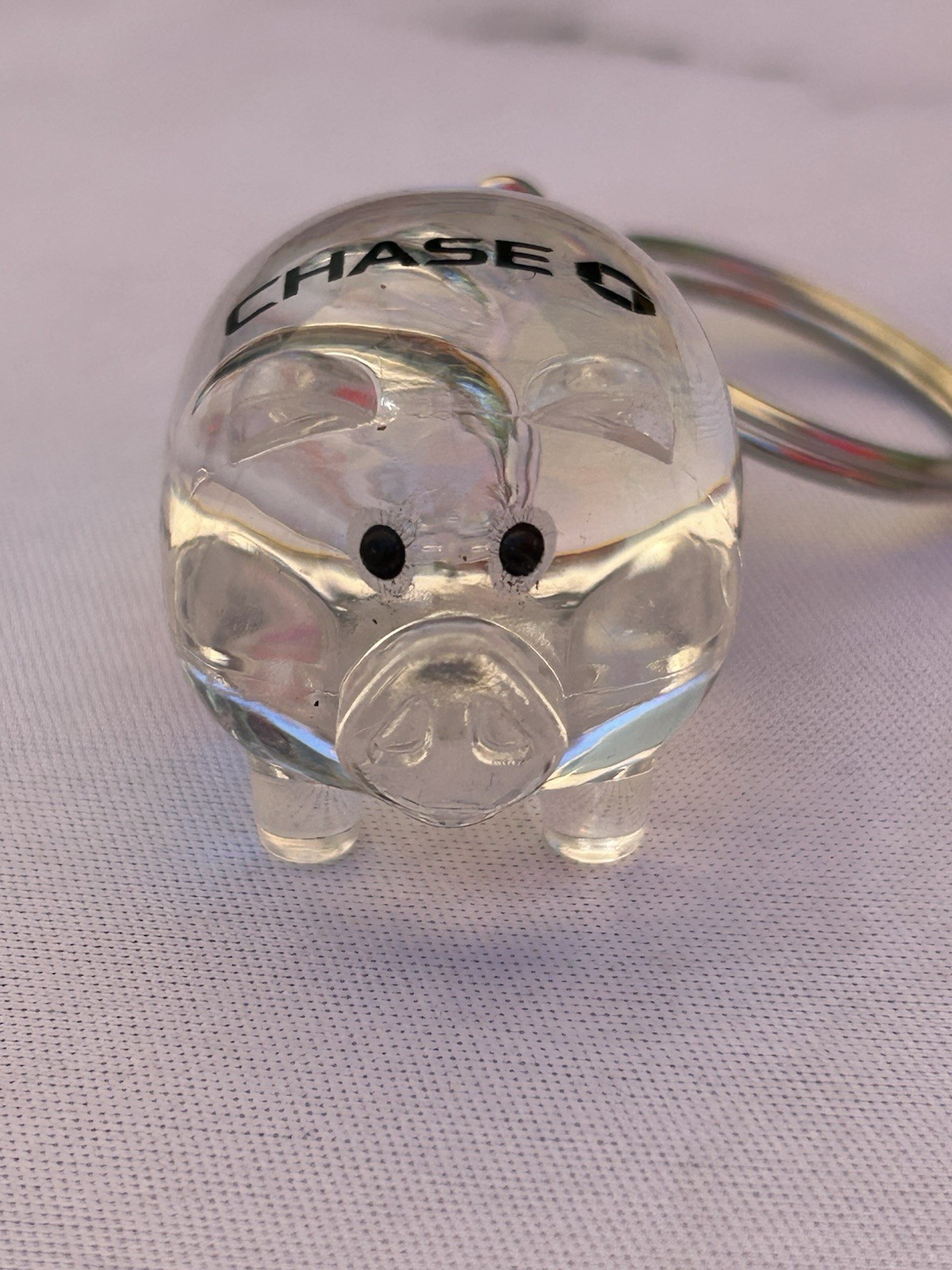 Chase Bank Acrylic Pig Keychain Key Chain Ring – CLEAR