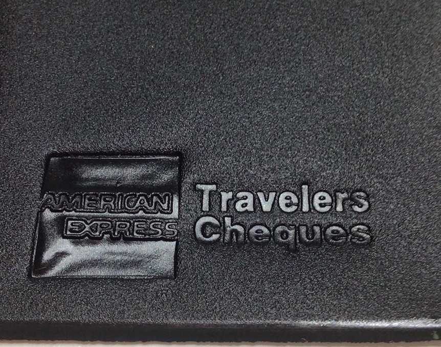 American Express Travelers Cheques Empty Holder Vinyl Black