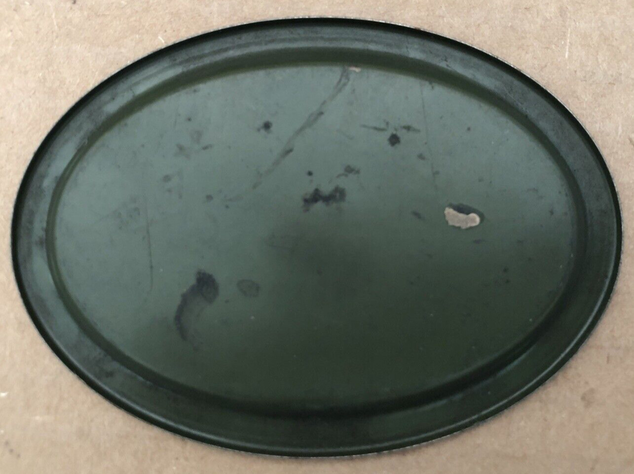 Vintage PRUDENTIAL Strength of Gibraltar Tin Litho Miniature Oval Tip Tray
