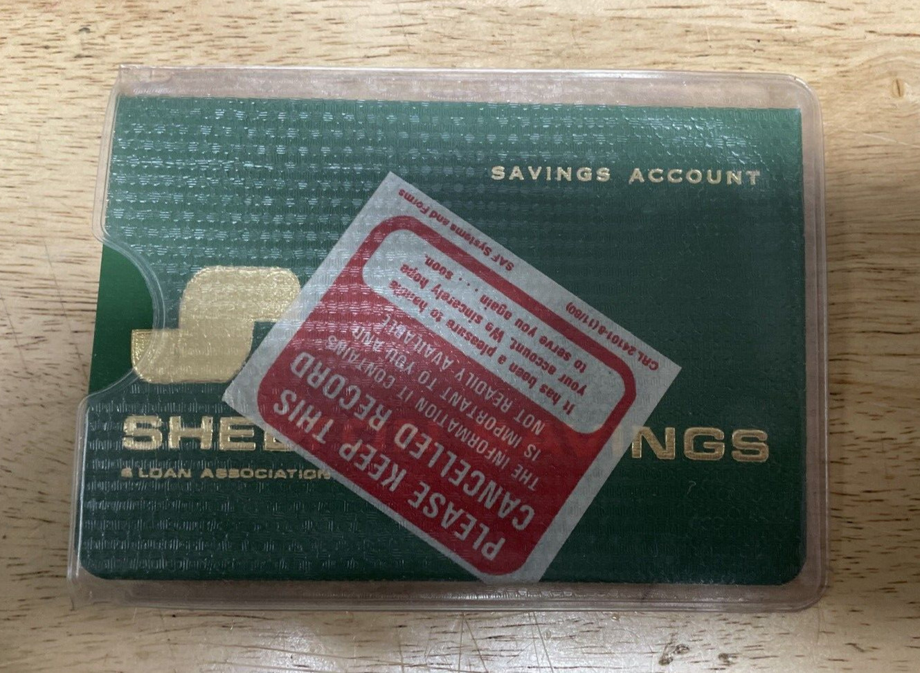 VINTAGE 1986 SHELTON SAVINGS & LOAN ASSOCIATION SAVINGS ACCOUNT BOOK