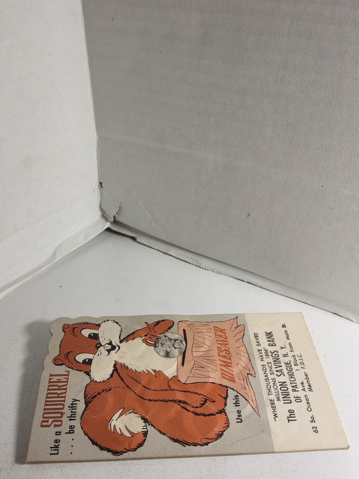 Vintage Like A Squirrel Dimesaver – The Union Savings Bank of Patchogue N.Y.