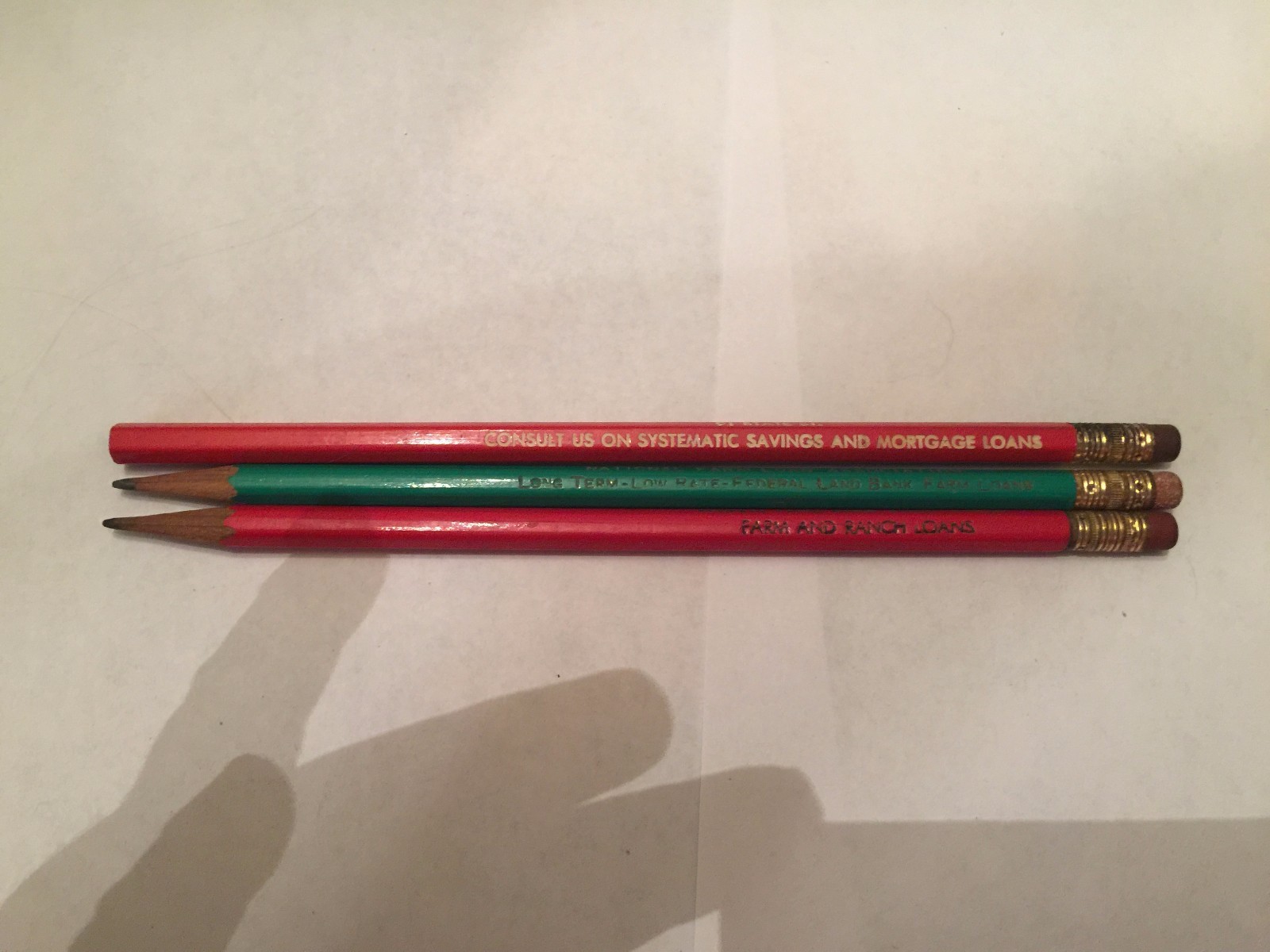Vintage Banking Advertising Pencil Lot of 3
