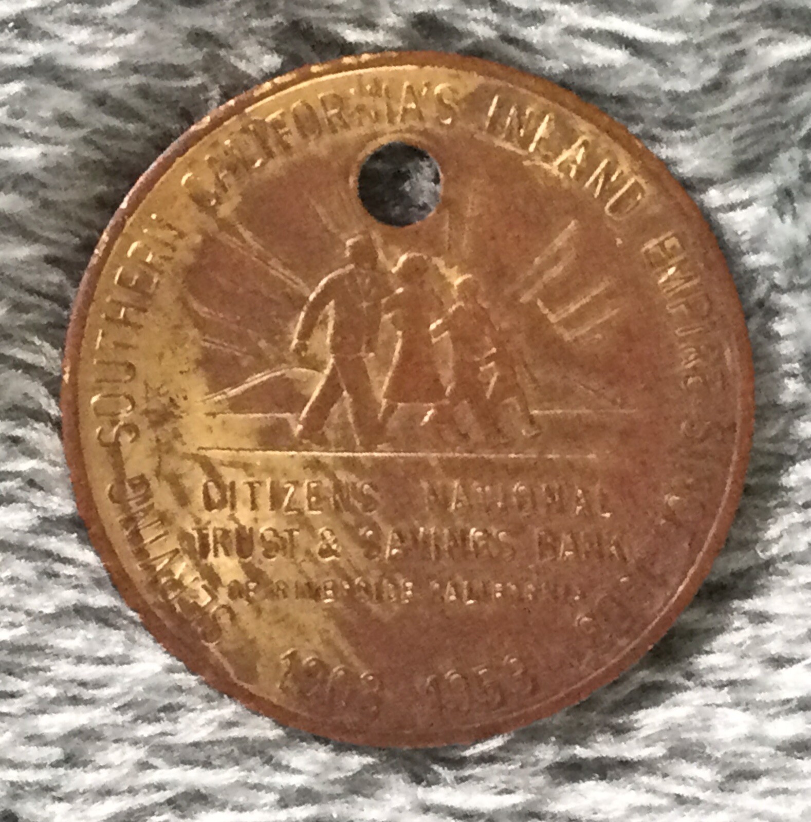 1953 Citizens National Trust & Savings Bank 50 Years of Service California Medal