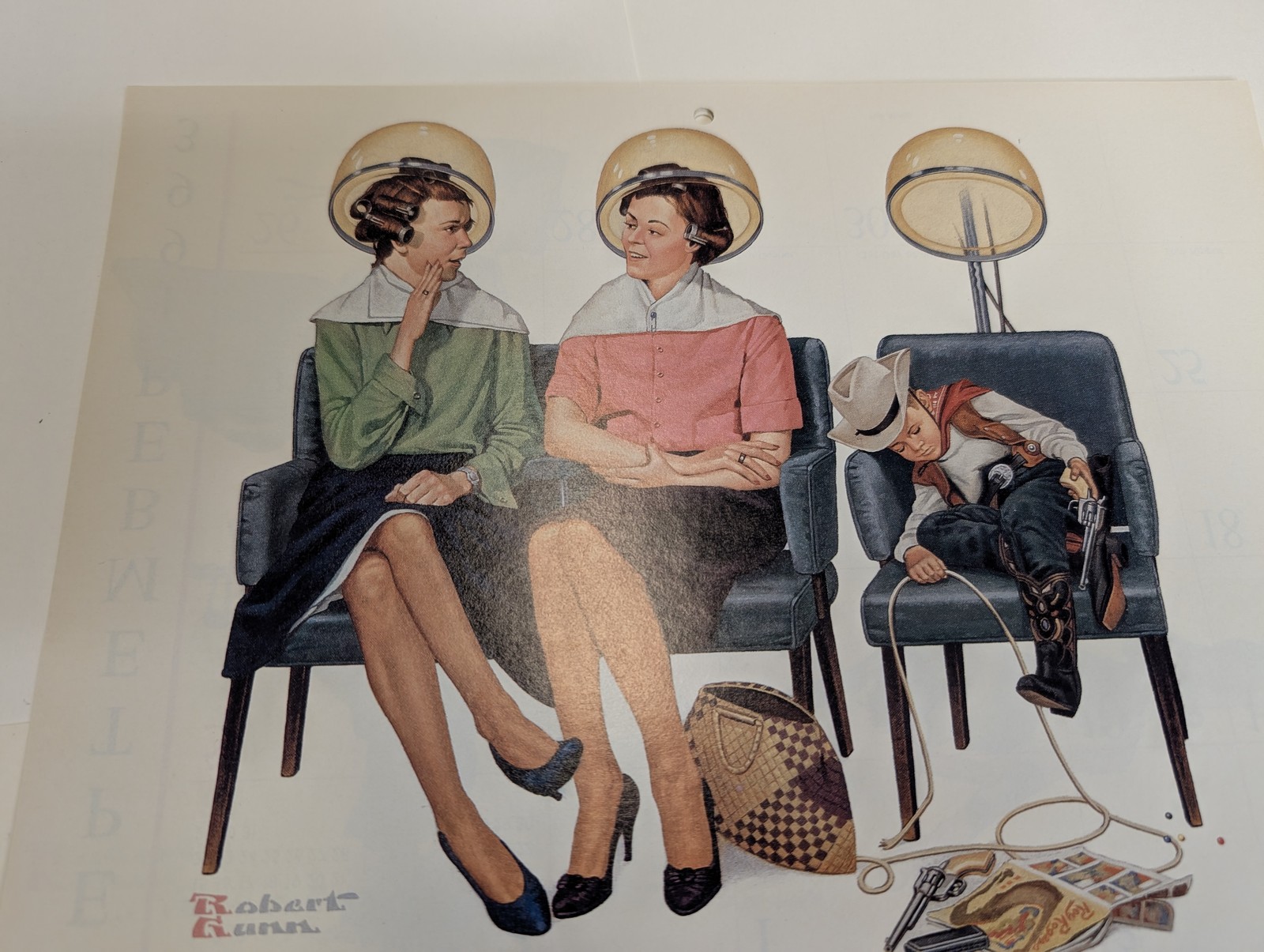 1993 Iowa Savings Bank Golden Times Norman Rockwell Calendar Dike New Hartford
