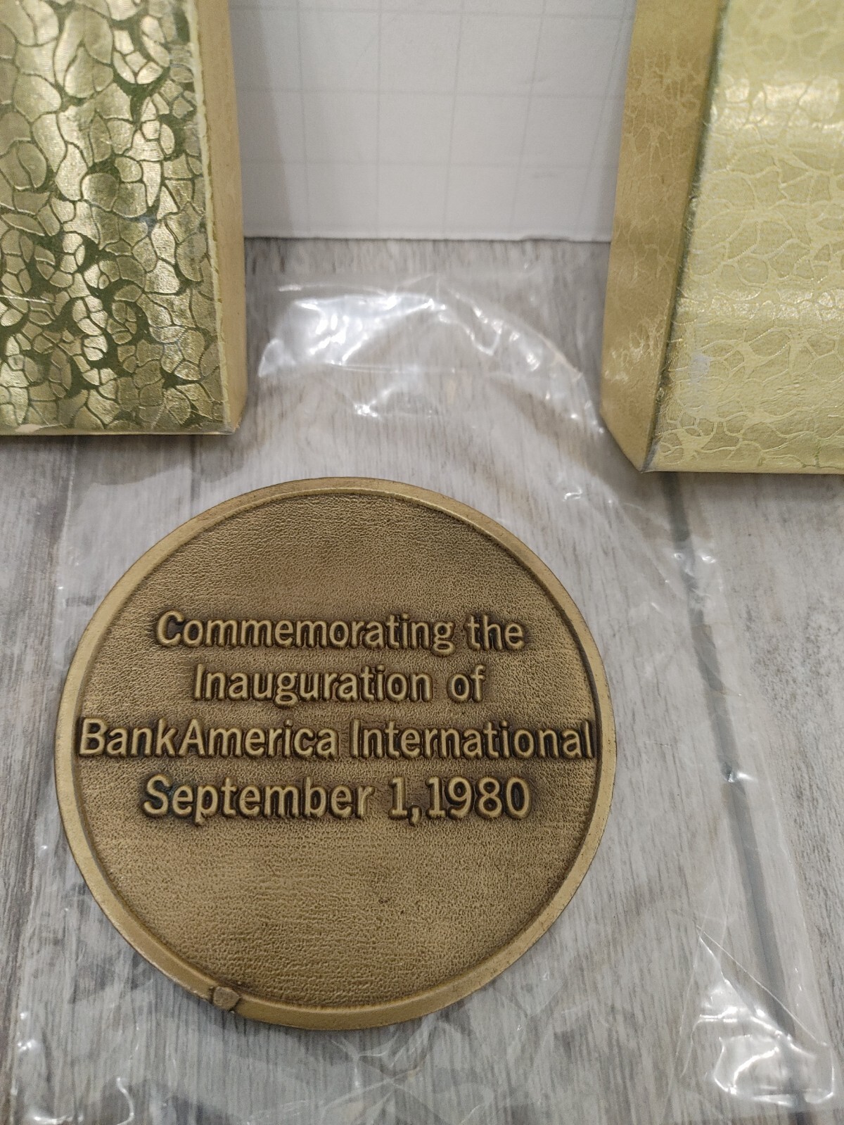 Bank Of America INAUGURATION SEPTEMBER 1,1980 Bronze Limited Ed. Medallion Coin