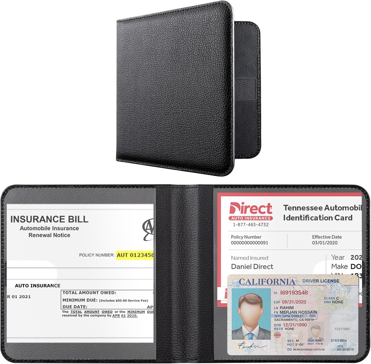 Car Registration and Insurance Holder for Men and Women | Small Lightweight Vehi