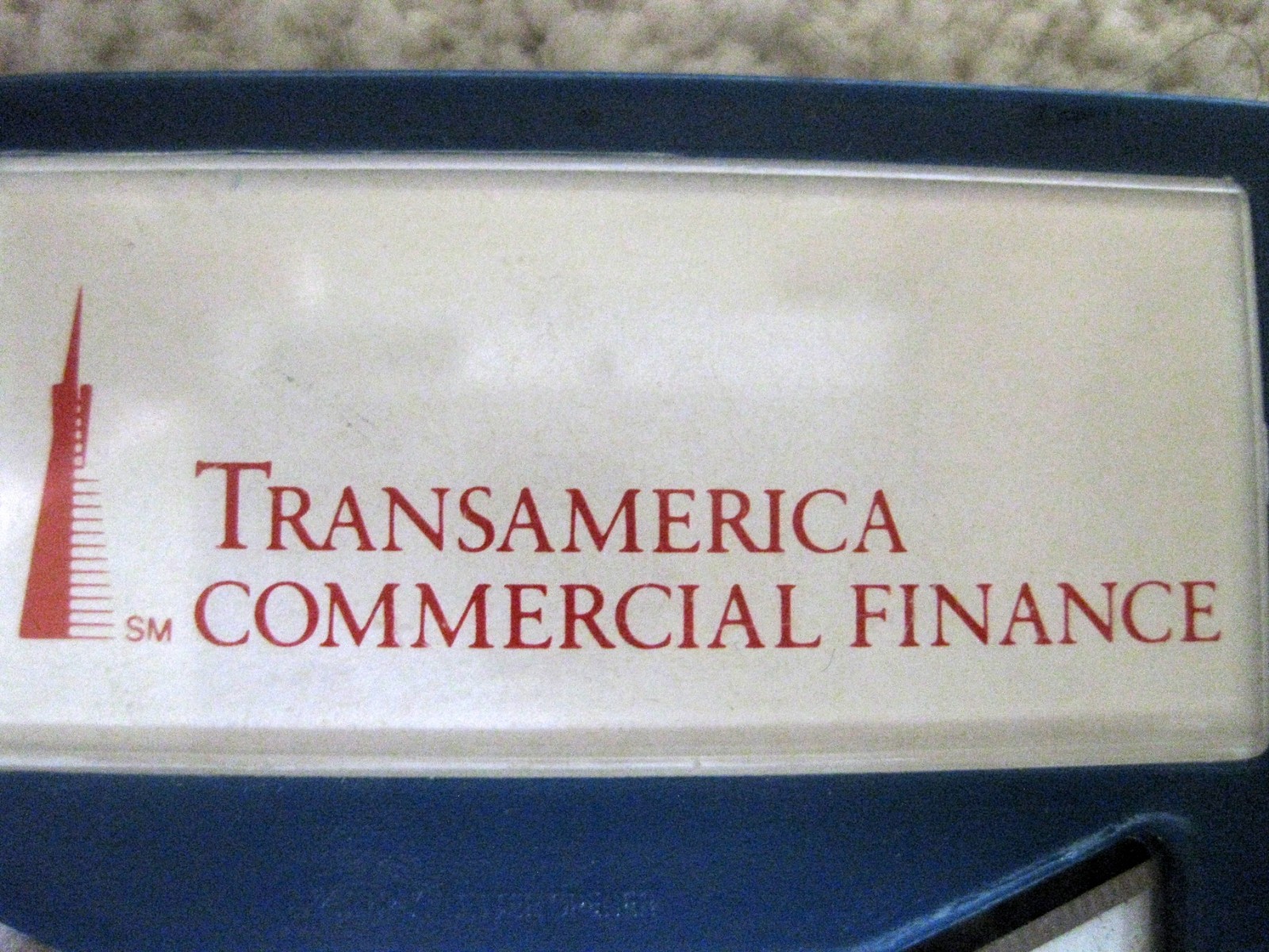 Collectible TRANSAMERICA FINANCE Advertising Zippy Magnet LETTER OPENER