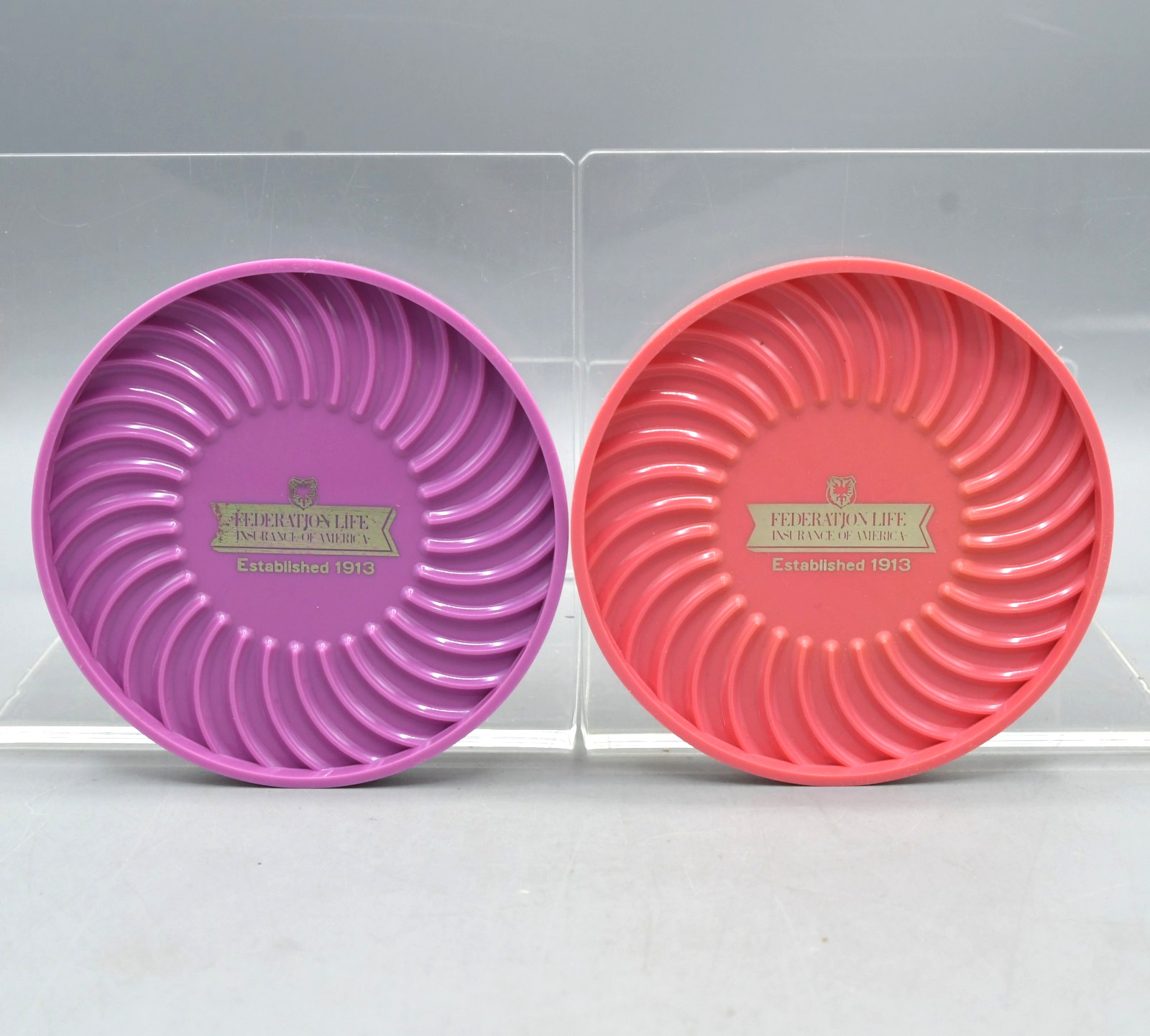 Federation Life Insurance Coasters Vintage 1960s Ritepoint Advertising Retro