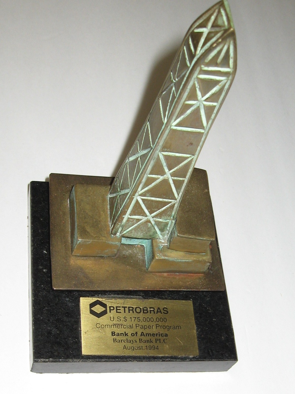 1994 Barclays Latin America, Bank of America CEO, Award Trophy Petobras/Palermo