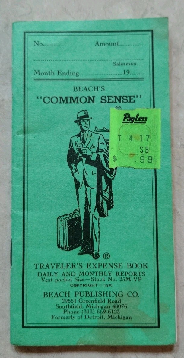 Vintage Household Inventory, Lawn Maintenance and Common Sense Travelers Expense