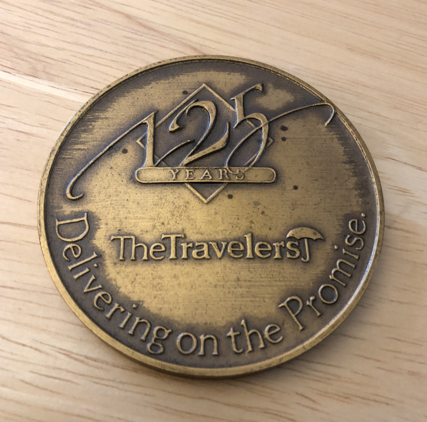 TRAVELERS INSURANCE 125 Year Annivesary Mark/Medallion/Coin 1864-1989