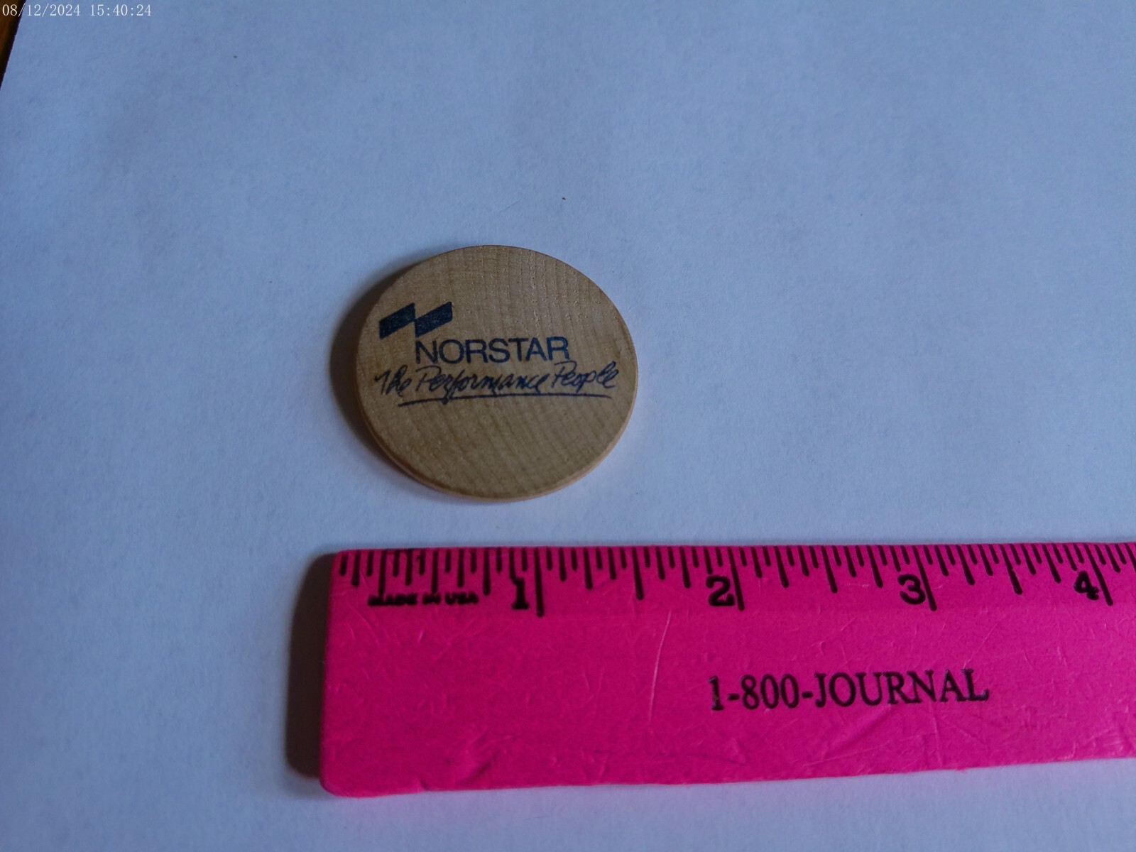Vintage Norstar Bank Wooden Token 1980’s Performance People Employee Program