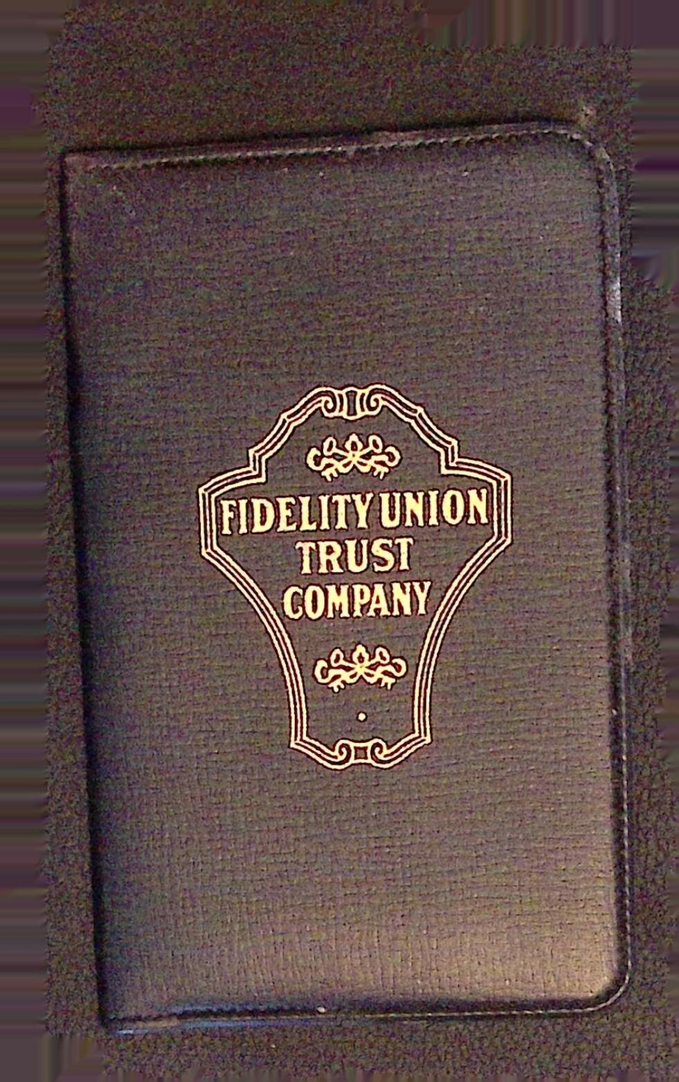 Fidelity Union Trust Company 1961 Newark NJ Bank Book Collectible