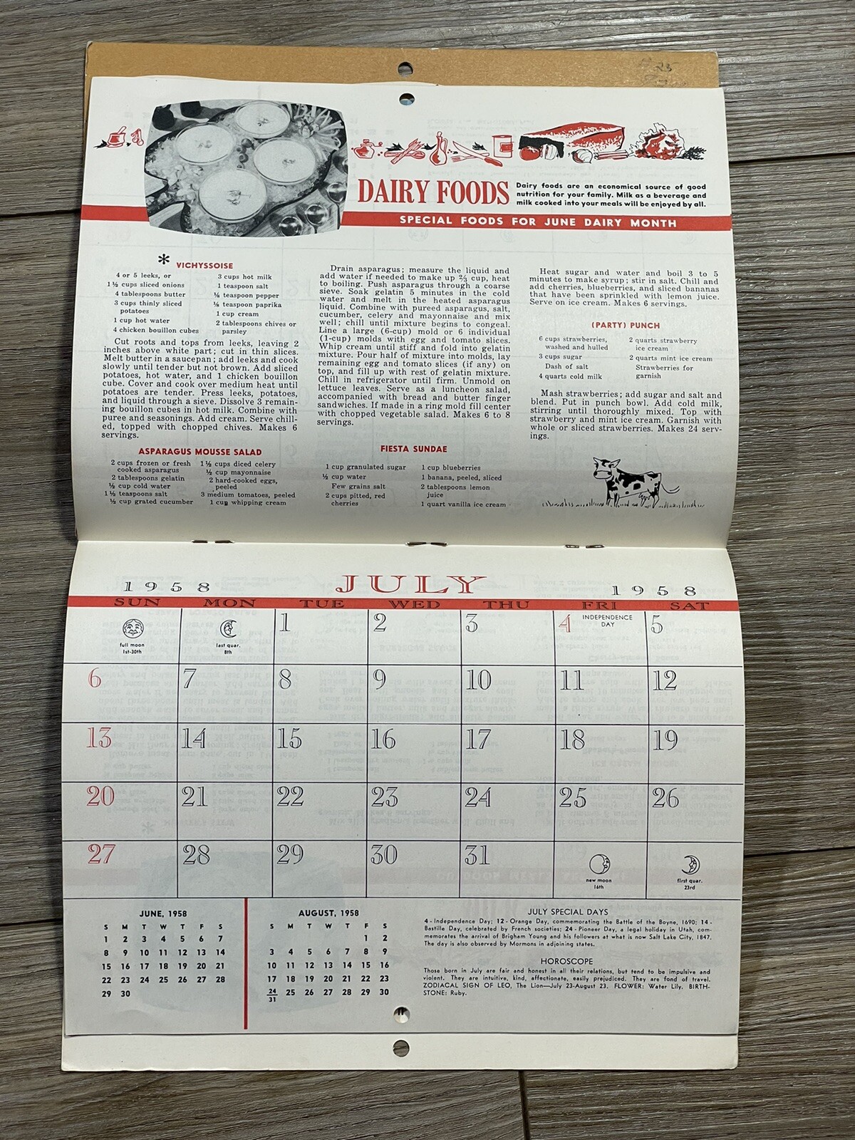 Vtg 1st Federal Savings & Loan New Albany Indiana Calendar 1958 NOS Season Greet