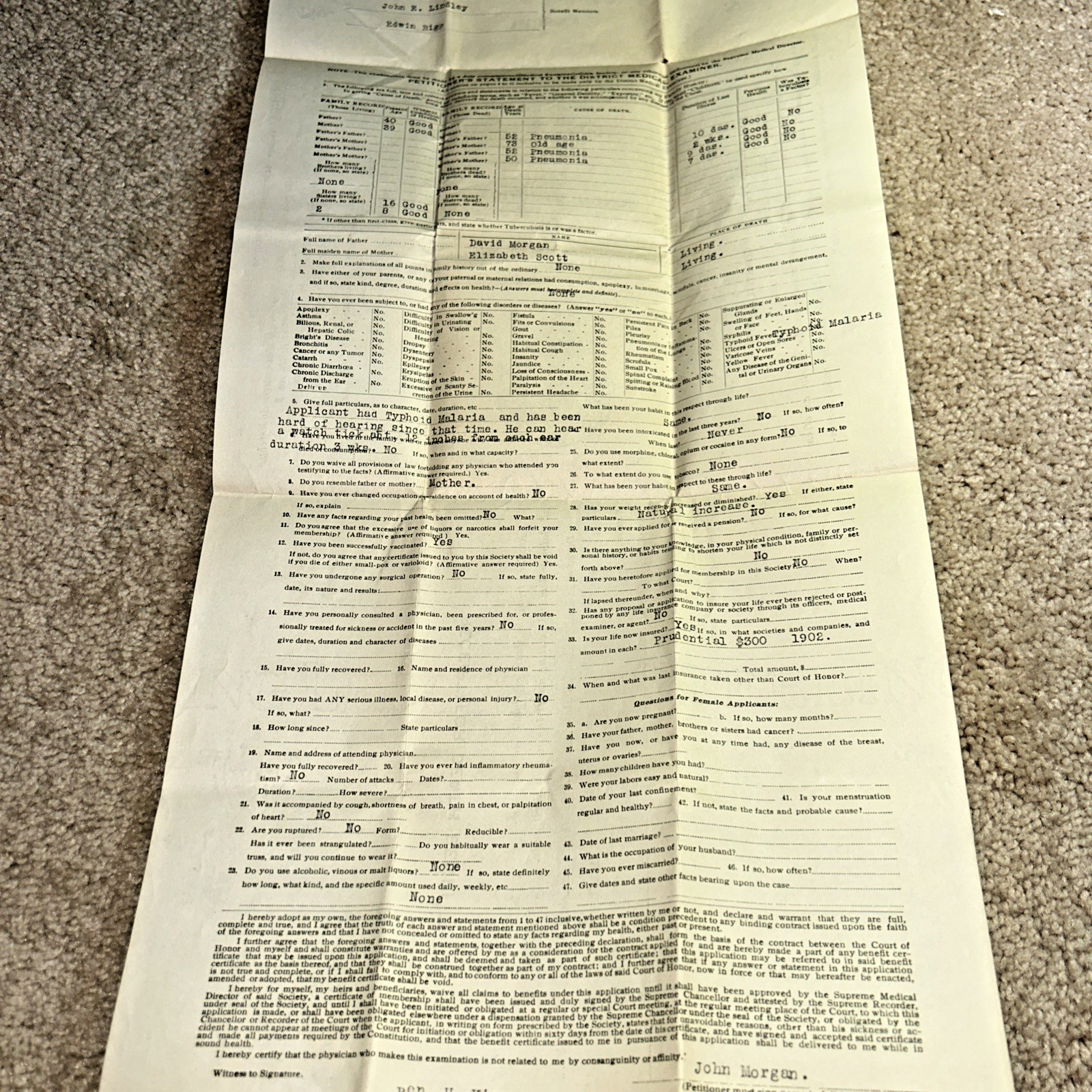 1912 COURT OF HONOR State of Illinois MEMBERSHIP CERTIFICATE – Granite City IL