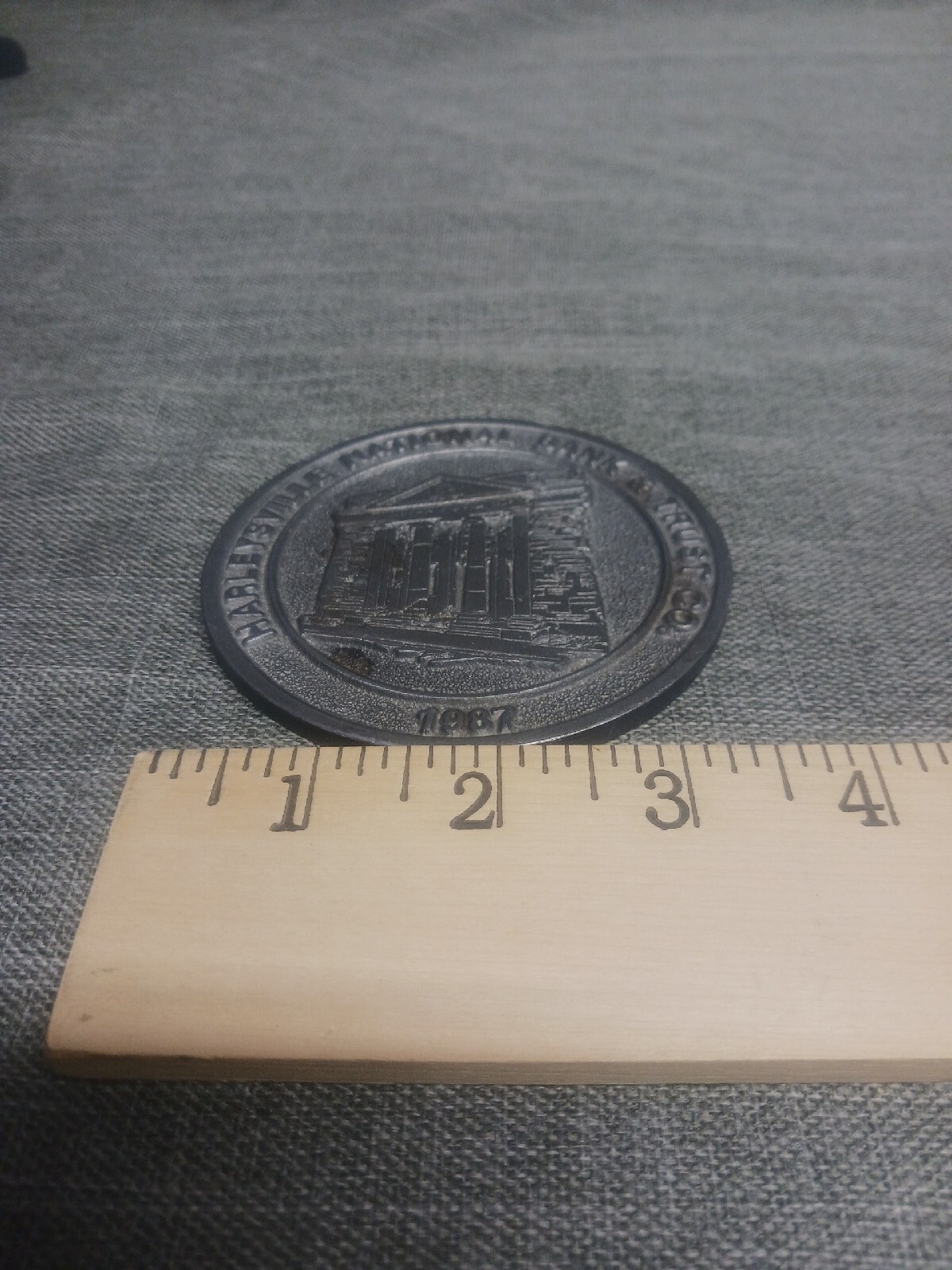 Harleysville National Bank & Trust Company Paper Weight Medal 1987