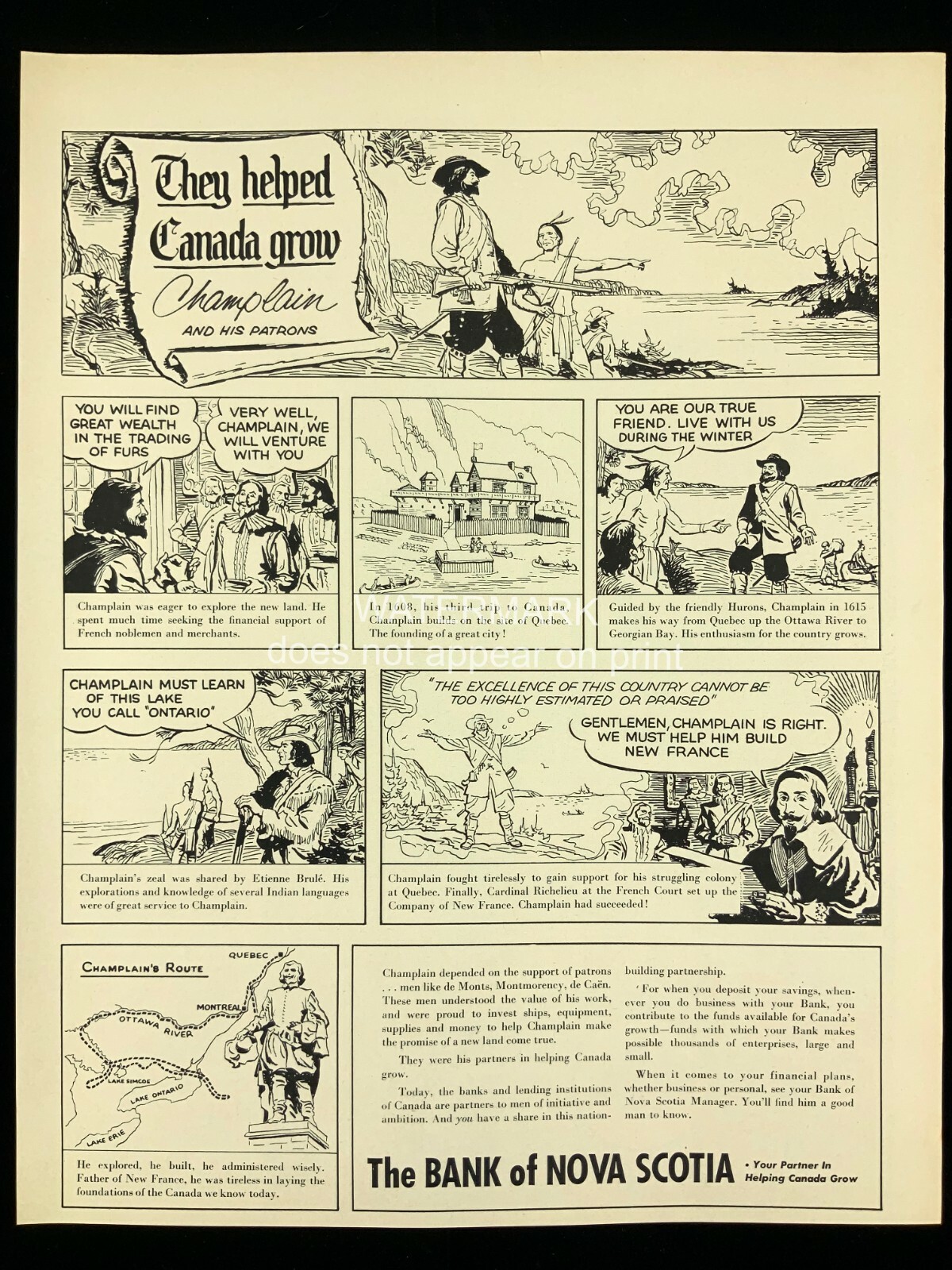 1955 The Bank of Nova Scotia Chartered Bank Savings Print Advertising 245A